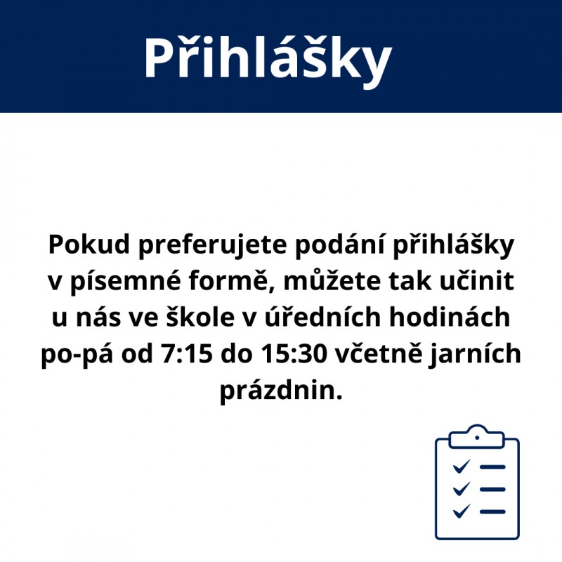 Písemné přihlášky